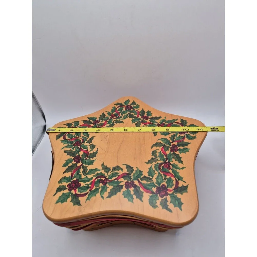 2001 Longaberger Christmas Collection Shining Star Basket With Papers 2 Inserts